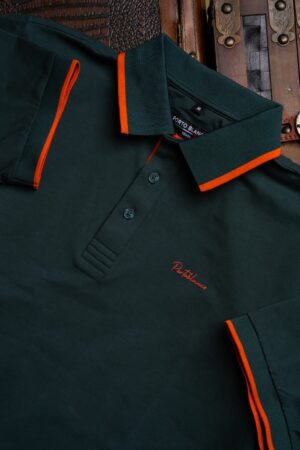 Playera Polo Moderna  Verde Oscura